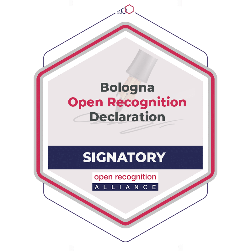 Badge für das Unterzeichnen der Bologna Open Recognition