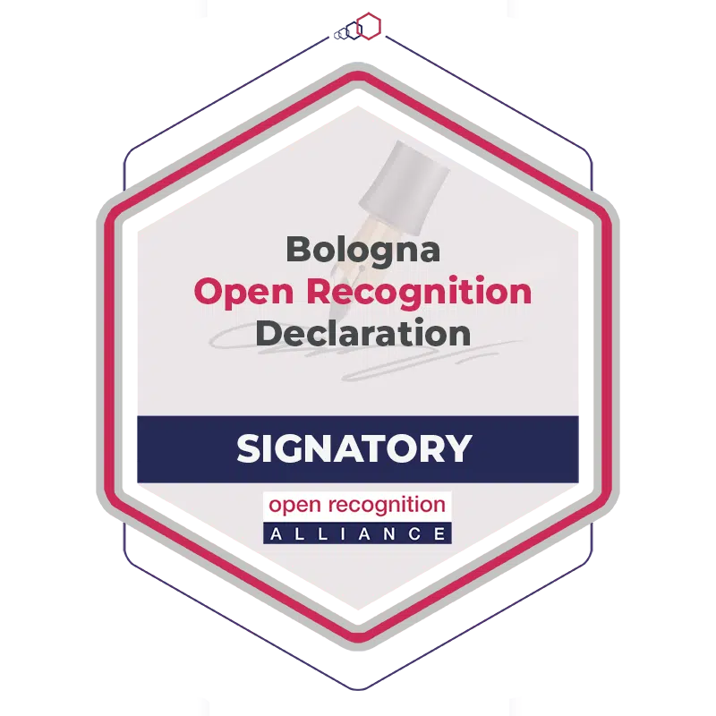 Badge für das Unterzeichnen der Bologna Open Recognition