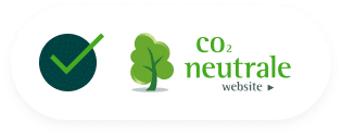 Badge/Zertifikat für einen Beitrag zur CO2 neutralen Website von l.i.d.