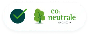 Badge/Zertifikat für einen Beitrag zur CO2 neutralen Website von l.i.d.